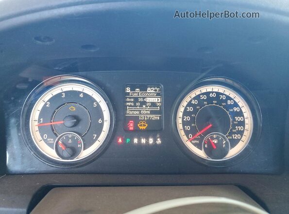1C6RR6GG5HS803932 2017 RAM 1500 Black Instrument cluster view