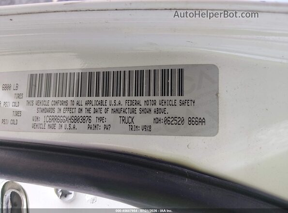 1C6RR6GGXHS803876 2017 RAM 1500 White Вид підкапотного простору