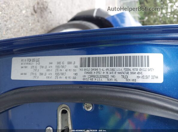 1C6RR6KG9JS298622 2018 RAM 1500 Синий Вид подкапотного пространства