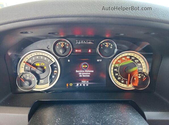 1C6RR6LT1HS525422 2017 RAM 1500 Black Instrument cluster view