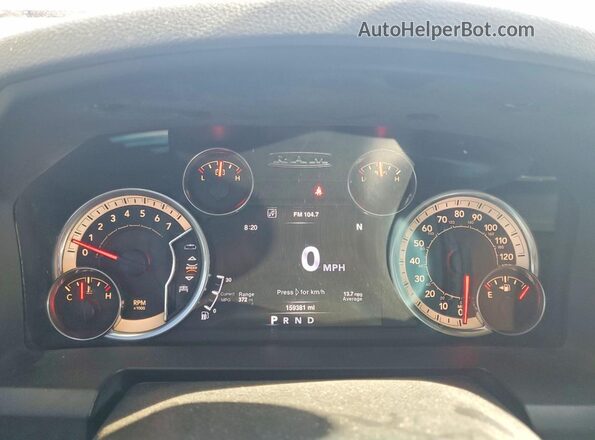 1C6RR6LT2GS107529 2016 RAM 1500 Gray ხელსაწყოთა პანელის ხედი