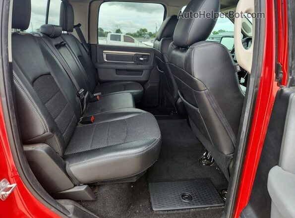 1C6RR6LT5HS683875 2017 RAM 1500 Red Rear seats view