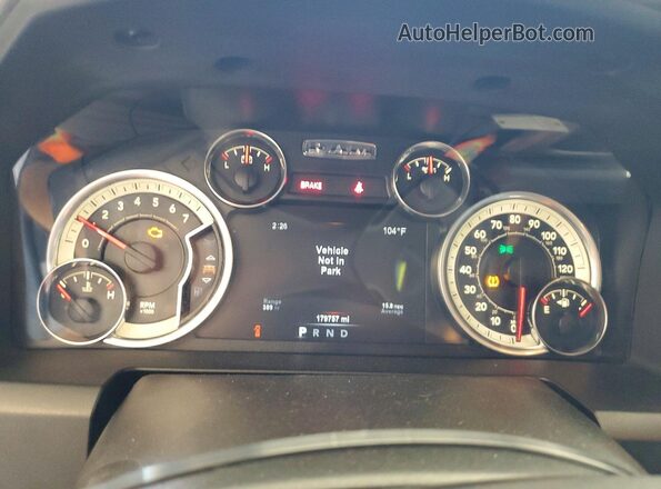 1C6RR6LT5KS529500 2019 RAM 1500 White Instrument cluster view