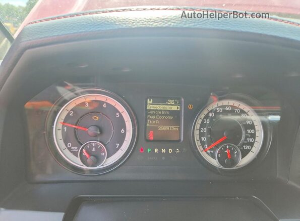 1C6RR6YT4GS100817 2016 RAM 1500 Red Widok zestawu wskaźników