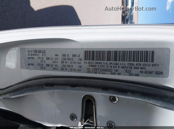 1C6RR7FG3HS826553 2017 RAM 1500 White Вид підкапотного простору