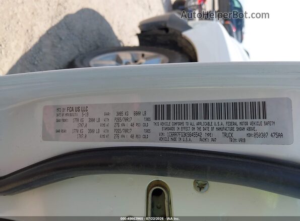 1C6RR7FG3KS645542 2019 RAM 1500 CLASSIC White Engine compartment view
