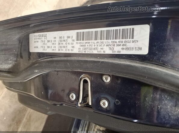 1C6RR7FG5GS108761 2016 RAM 1500 Blue Շարժիչի բաժամունքի տեսք