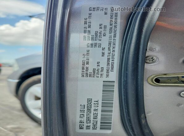 1C6RR7FG6MS524393 2021 RAM 1500 Silver Вид підкапотного простору