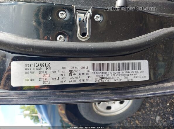1C6RR7FGXGS356312 2016 RAM 1500 Черный Вид подкапотного пространства