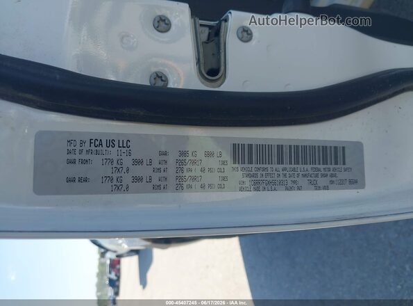 1C6RR7FGXHS610313 2017 RAM 1500 Белый Вид подкапотного пространства