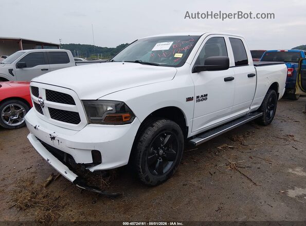 1C6RR7FT3JS328288 2018 RAM 1500 White Առջևի ձախ երեք քառորդ տեսարան