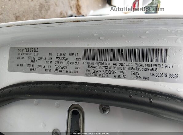 1C6RR7FT3JS328288 2018 RAM 1500 White Շարժիչի բաժամունքի տեսք