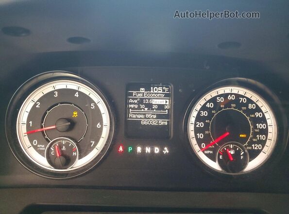 1C6RR7FT4GS402231 2016 RAM 1500 White Вид щитка приладів