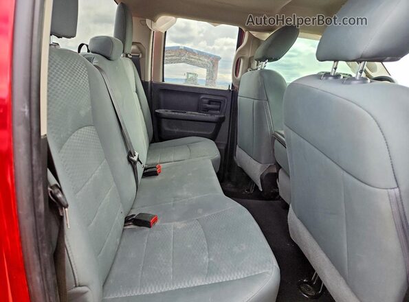 1C6RR7FT5KS517414 2019 RAM 1500 Red Rear seats view