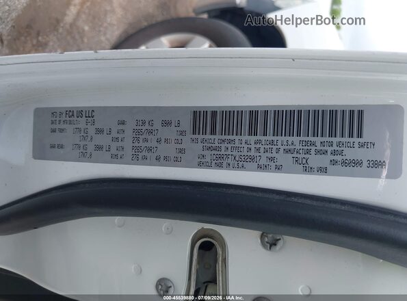 1C6RR7FTXJS329017 2018 RAM 1500 White Շարժիչի բաժամունքի տեսք