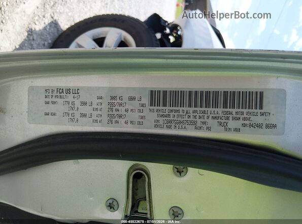 1C6RR7GG0HS753592 2017 RAM 1500 Gray Вид підкапотного простору