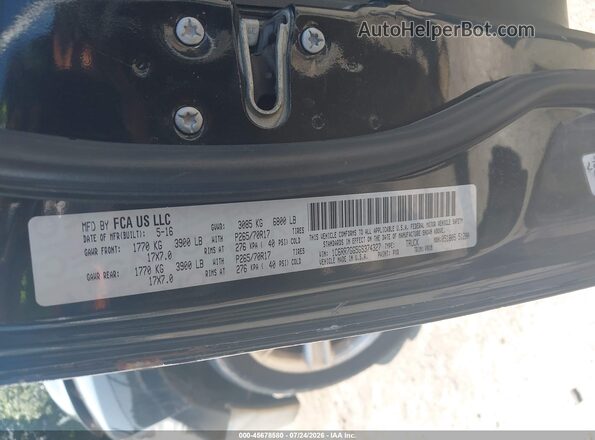 1C6RR7GG5GS374327 2016 RAM 1500 Black Вид підкапотного простору