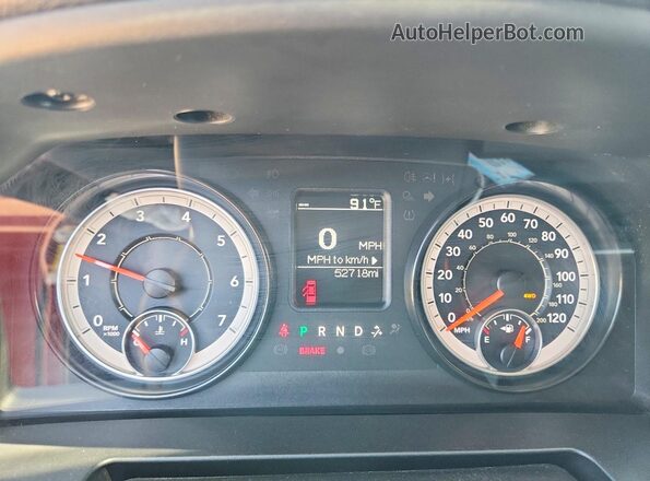 1C6RR7GG5RS143365 2024 RAM 1500 Maroon Widok zestawu wskaźników