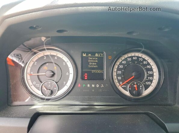 1C6RR7GT6GS221842 2016 RAM 1500 Silver Вид щитка приладів