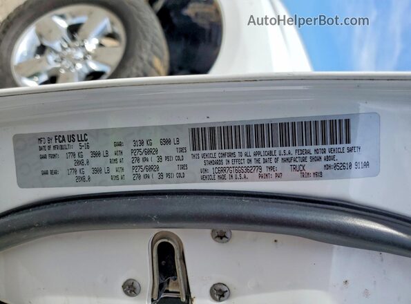 1C6RR7GT6GS362779 2016 RAM 1500 White Engine compartment view