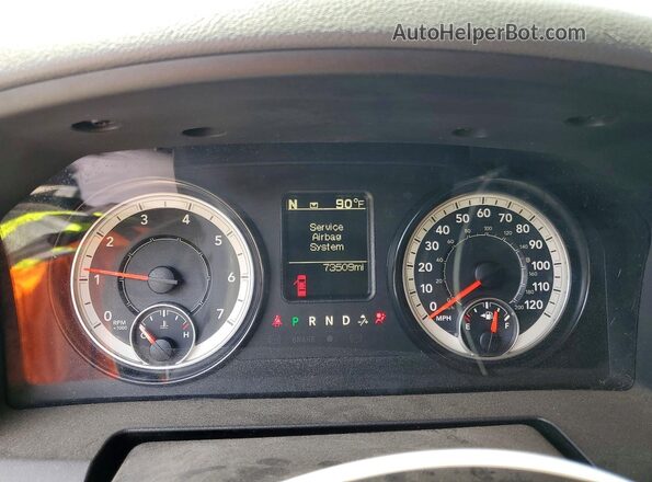 1C6RR7GT6GS362779 2016 RAM 1500 White Instrument cluster view