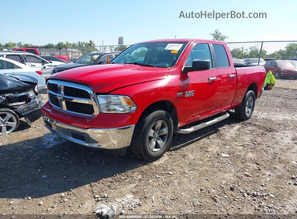 1C6RR7GT9GS387675 2016 RAM 1500 Red Առջևի ձախ երեք քառորդ տեսարան