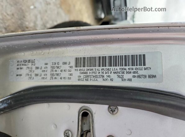 1C6RR7GTXHS515794 2017 RAM 1500 Серебряный Вид наклейки с VIN-кодом