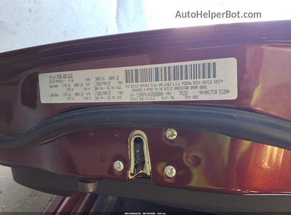 1C6RR7KG0GS339900 2016 RAM 1500 Burgundy Շարժիչի բաժամունքի տեսք