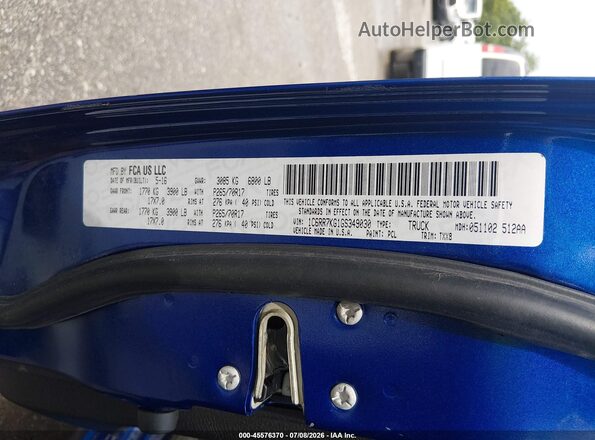 1C6RR7KG1GS349030 2016 RAM 1500 Blue Vista del compartimento del motor
