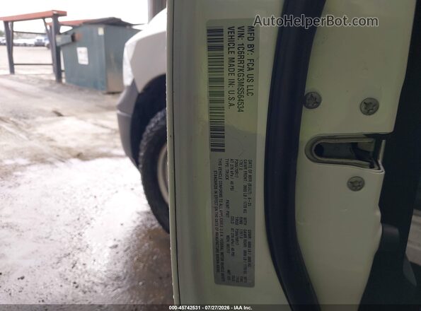1C6RR7KG3MS564534 2021 RAM 1500 CLASSIC White ძრავის განყოფილების ხედი