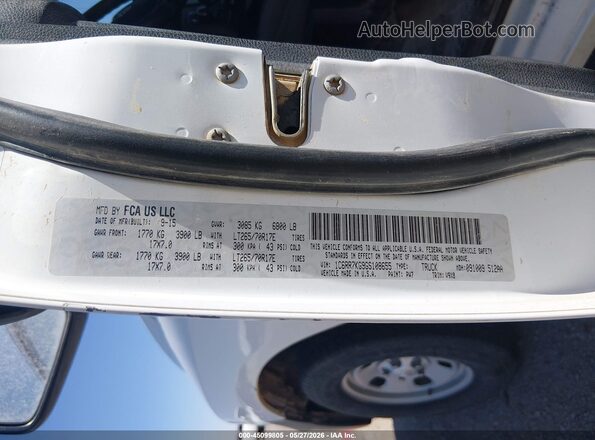 1C6RR7KG9GS108655 2016 RAM 1500 White Vista del compartimento del motor