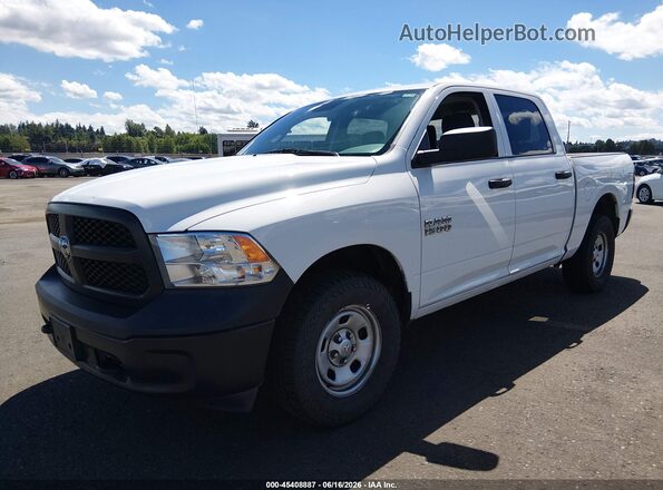 1C6RR7KG9JS300519 2018 RAM 1500 White წინა მარცხენა ხედი სამი მეოთხედიდან