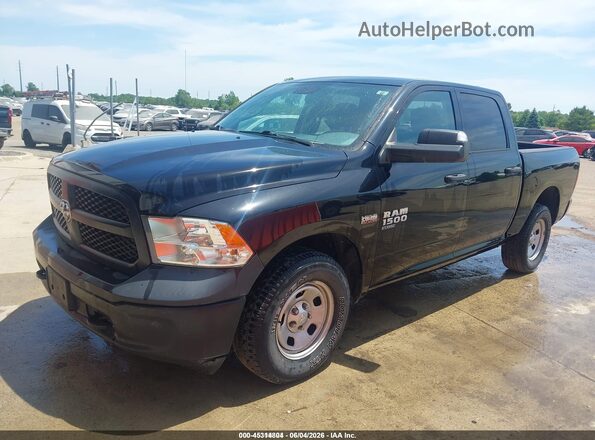 1C6RR7KT4KS649666 2019 RAM 1500 CLASSIC Black Առջևի ձախ երեք քառորդ տեսարան