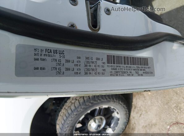 1C6RR7KT7GS360174 2016 RAM 1500 White Շարժիչի բաժամունքի տեսք