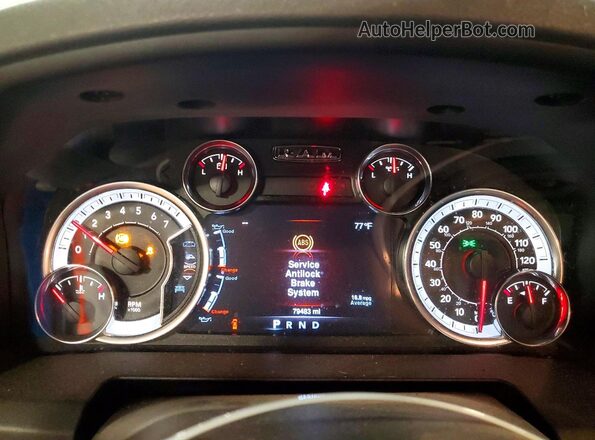 1C6RR7KT8LS112655 2020 RAM 1500 Синий Вид щитка приборов