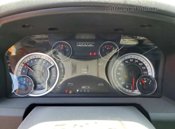 1C6RR7LG1PS517876 2023 RAM 1500 Black Instrument cluster view