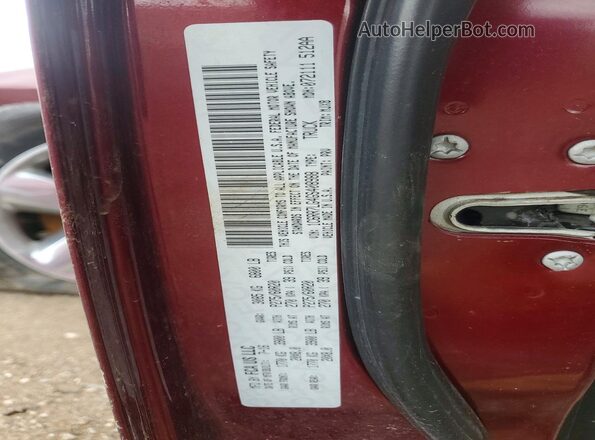 1C6RR7LG4GS408988 2016 RAM 1500 Red Vista de la etiqueta del VIN