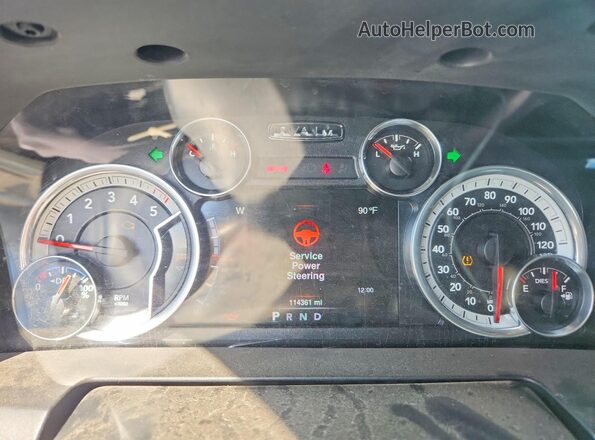 1C6RR7LM1GS239082 2016 RAM 1500 Black Սարքավորումների վահանակի տեսք