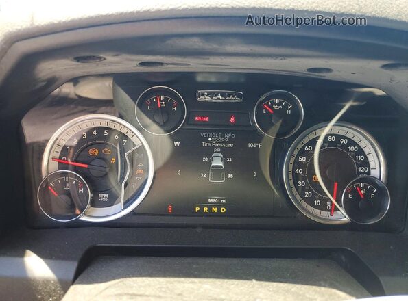 1C6RR7LT0HS852349 2017 RAM 1500 Gray Vista del cuadro de instrumentos