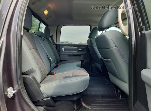 1C6RR7LT0JS284755 2018 RAM 1500 Gray Rear seats view