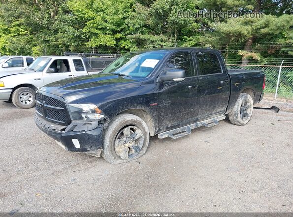 1C6RR7LT2JS337942 2018 RAM 1500 Черный Передняя левая четверть