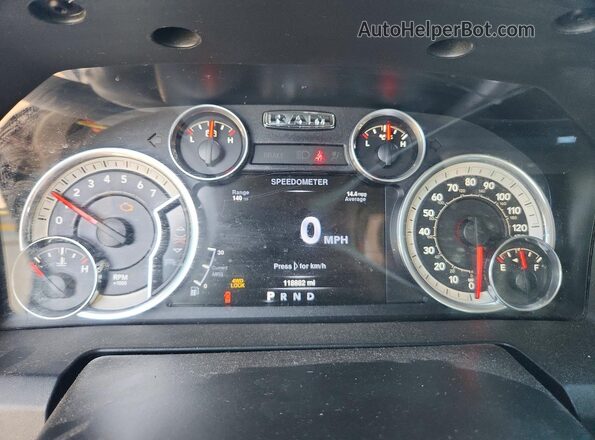 1C6RR7LT3GS192046 2016 RAM 1500 Silver Instrument cluster view
