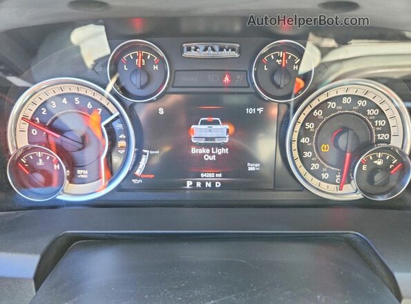 1C6RR7LT3GS302965 2016 RAM 1500 Gray ხელსაწყოთა პანელის ხედი