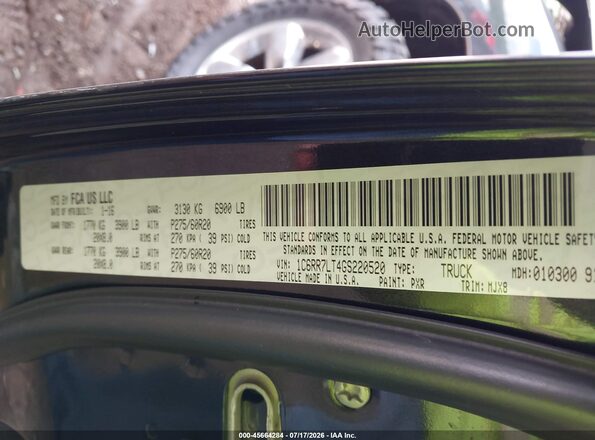 1C6RR7LT4GS220520 2016 RAM 1500 Черный Вид подкапотного пространства