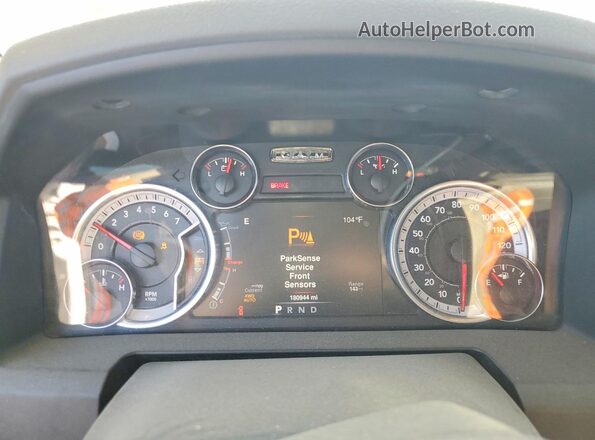 1C6RR7LT5KS708027 2019 RAM 1500 White Instrument cluster view