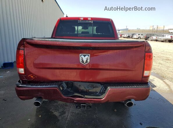 1C6RR7LT7JS344028 2018 RAM 1500 Maroon Rear view