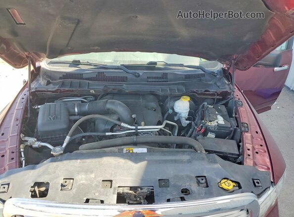 1C6RR7LT7JS344028 2018 RAM 1500 Maroon Rear interior view