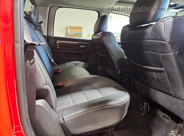 1C6RR7MT2JS109714 2018 RAM 1500 Red Rear seats view