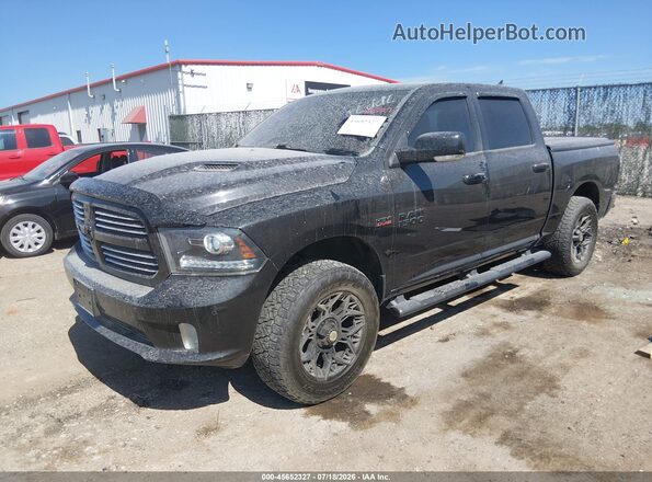 1C6RR7MT7GS154933 2016 RAM 1500 Black Առջևի ձախ երեք քառորդ տեսարան