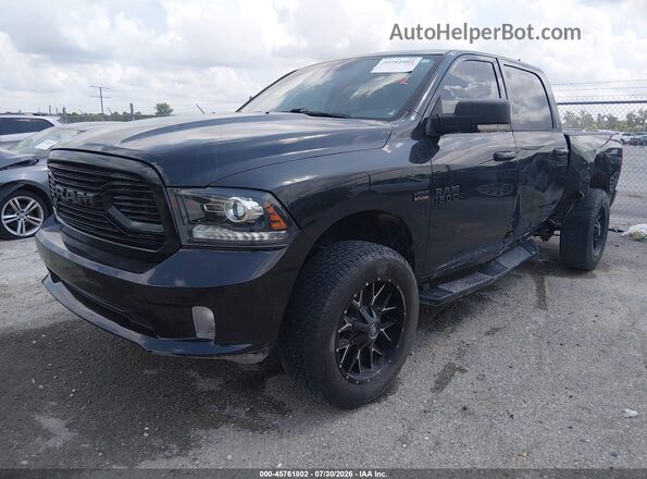 1C6RR7MT7JS262654 2018 RAM 1500 Black წინა მარცხენა ხედი სამი მეოთხედიდან